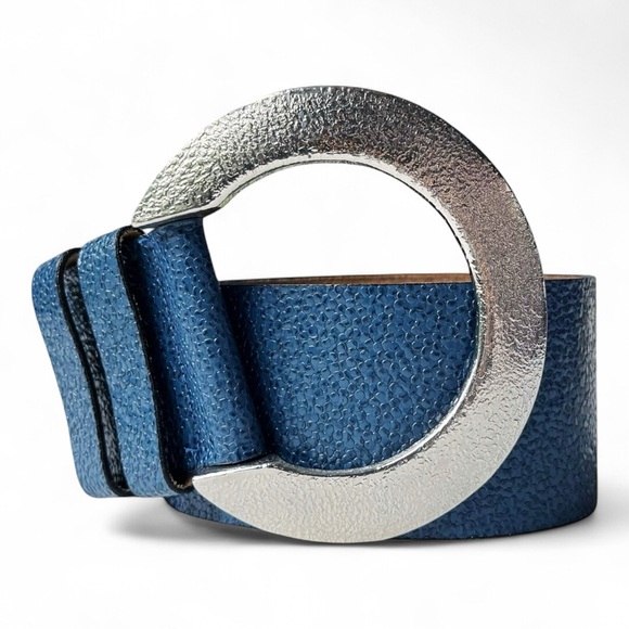 Christian Dior Vintage Blue Leather Belt | SMALL/MEDIUM main image 11